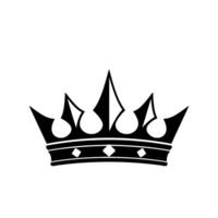 Simple Black and White Crown Illustration, Elegant and Minimalist Symbol of Royalty, Authority, and Power, Perfect for and Branding. vector