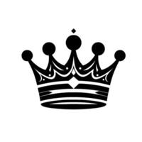 Monochromatic illustration of a regal crown with a layered , featuring orbs, diamonds, and intricate details, against a clean, light grey background. vector