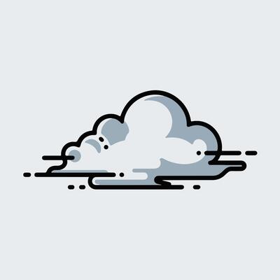 A cloud icon with a white background