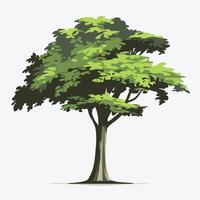 Abstract Tree Representation in a Smooth Flat Design vector