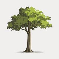 Isolated Tree Icon in a Contemporary Flat Style vector