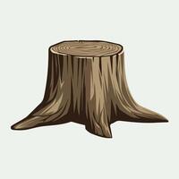 illustration of a tree stump vector