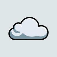 A cloud icon on a gray background vector