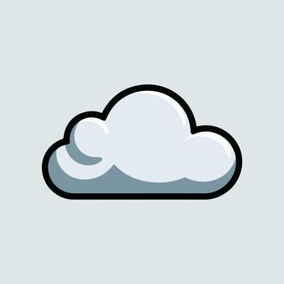 A cloud icon on a gray background