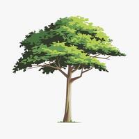 Stylized Oak Tree in a Modern Digital IllustrationStylized Oak Tree in a Modern Digital Illustration vector