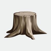 illustration of a tree stump vector