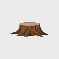 A tree stump icon on a white background vector