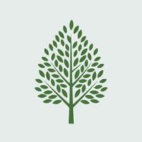 A green tree icon on a white background vector