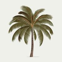 Modern Palm Tree Drawing with a Sleek and Clean Look vector