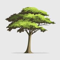 Clean and Simple Tree Design in a Flat Style vector