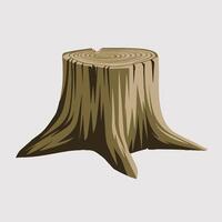 illustration of a tree stump vector
