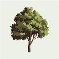 Serene and Simple Tree Drawing in a Flat Design vector