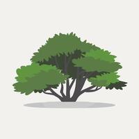 Minimal Tree Artwork on a Plain White Canvas vector