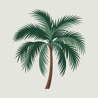 Minimalist Palm Tree Icon in a Modern Flat Design vector