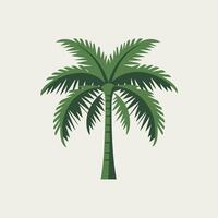 Flat-Style Palm Tree with a Clean and Simple Look vector