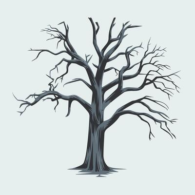 A black tree with no leaves on it