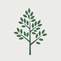 A tree icon with green leaves on a white background vector