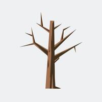A tree with no leaves on it is shown in a flat style vector