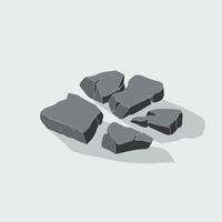 A pile of rocks on a white background vector