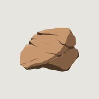 A rock is shown on a white background vector
