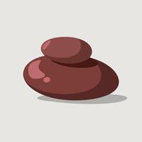 A red stone on a white background vector