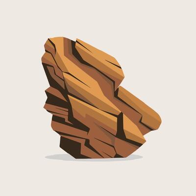 illustration of a rock on a white background
