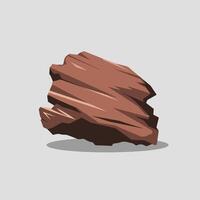 Flat-Style Stone Icon with a Minimalist Look vector