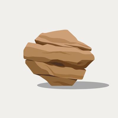 A sandstone is shown on a white background