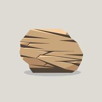 A rock with a flat design on it vector