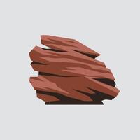 A rock icon in a flat style on a white background vector