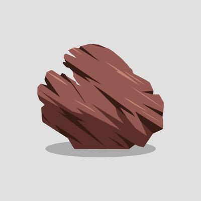 Stylized Rock Formation in a Smooth Flat Design