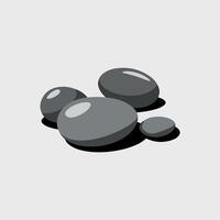 A group of three rocks on a white background vector