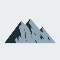Stylized Mountain Peak in a Simple Flat Design vector
