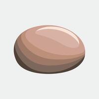 An egg is shown on a white background vector