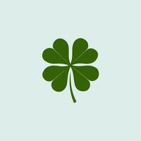 Stylized Four-Leaf Clover in a Simple Flat Design vector
