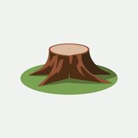 Tree stump icon illustration vector