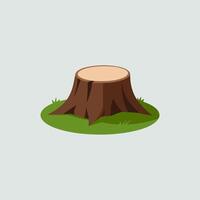 Tree stump icon illustration vector