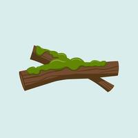 A stick of green liquid with a stick of wood vector