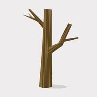 A cartoon tree with no leaves on it vector