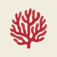 Red coral on a white background vector