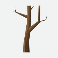 A tree with no leaves on it is shown vector