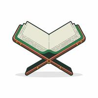 Open book with cross on top of it vector