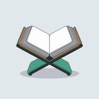 Open book with cross on top of it vector