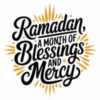 Ramadan month of blessings and mercy vector
