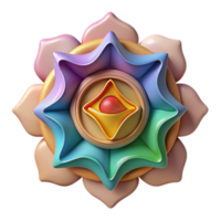 stunning rustic Abstract Chakras Colorful Design Cutout Element professional png