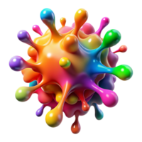 wonderful classic Abstract Colorful Paint Splatter Representing Emotions Isolated with Dynamic Effect detailed png