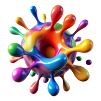 elegant artistic Abstract Colorful Paint Splatter Representing Emotions Isolated with Dynamic Effect high quality png