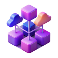 magnificent abstract Abstract Data Flow Visualization with Purple Gradient Cutout original png