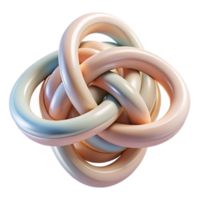 impressive vintage Abstract Intertwined Lines Representing Connection with Soft Colors Transparent Background high resolution png