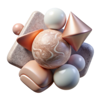beautiful modern Abstract Shapes Isolated with Transparent Background original png